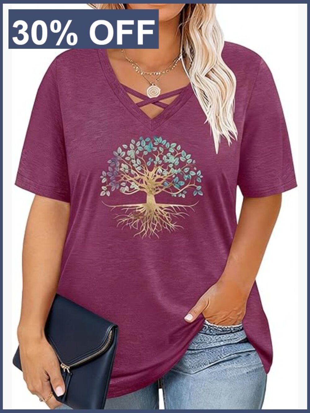 Plus Size Women Graphic Tee Vintage Flower Casual Short Sleeve Top Loose Fit